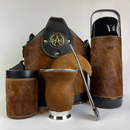 Kit Mateira Artesanal 5 Peças - Couro de Boi Legítimo com Cuia de Porongo