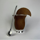 Kit Mateira Artesanal 5 Peças - Couro de Boi Legítimo com Cuia de Porongo