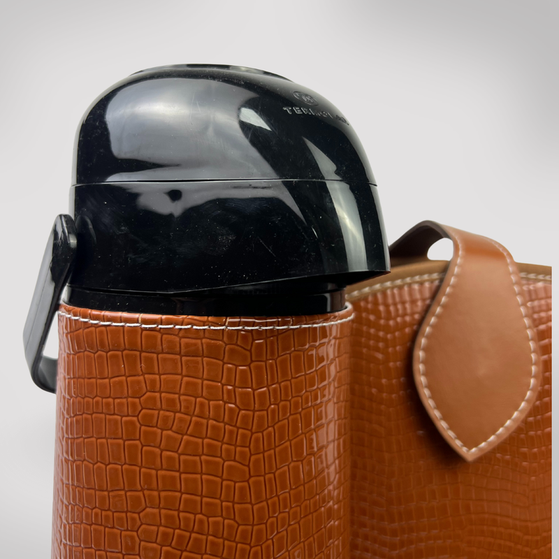 Kit Mateira Completo 5 Peças Couro Texturizado - Caramelo Premium