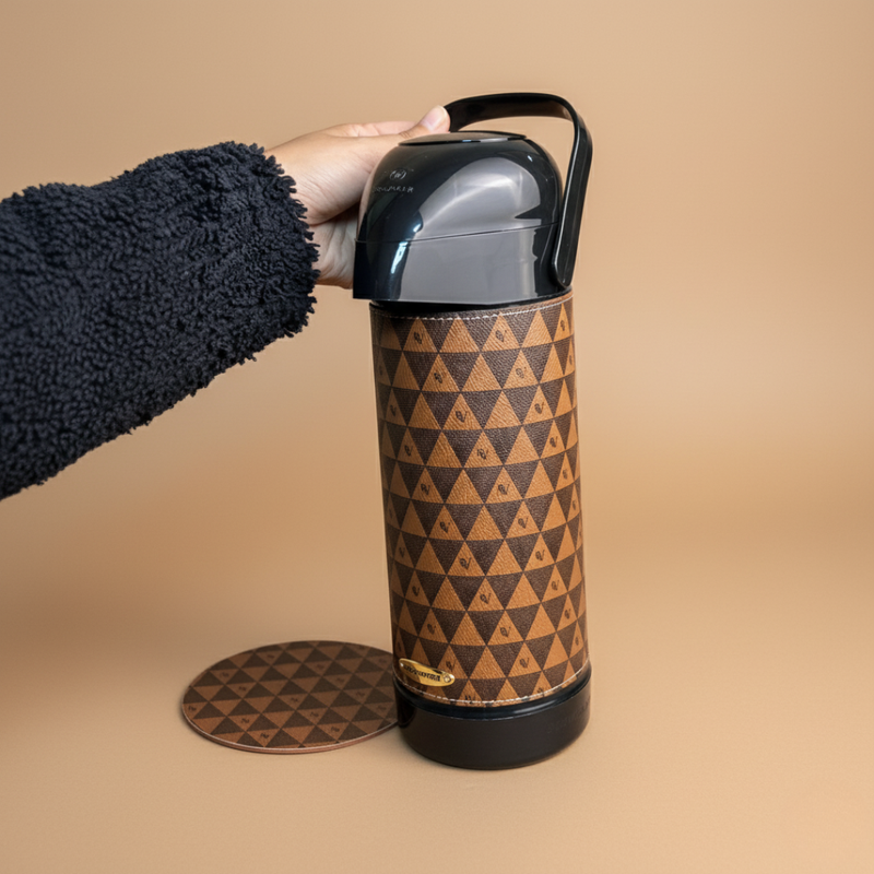 Kit Chimarrão Estampa Geométrica Premium 6 Peças - Térmica 1L