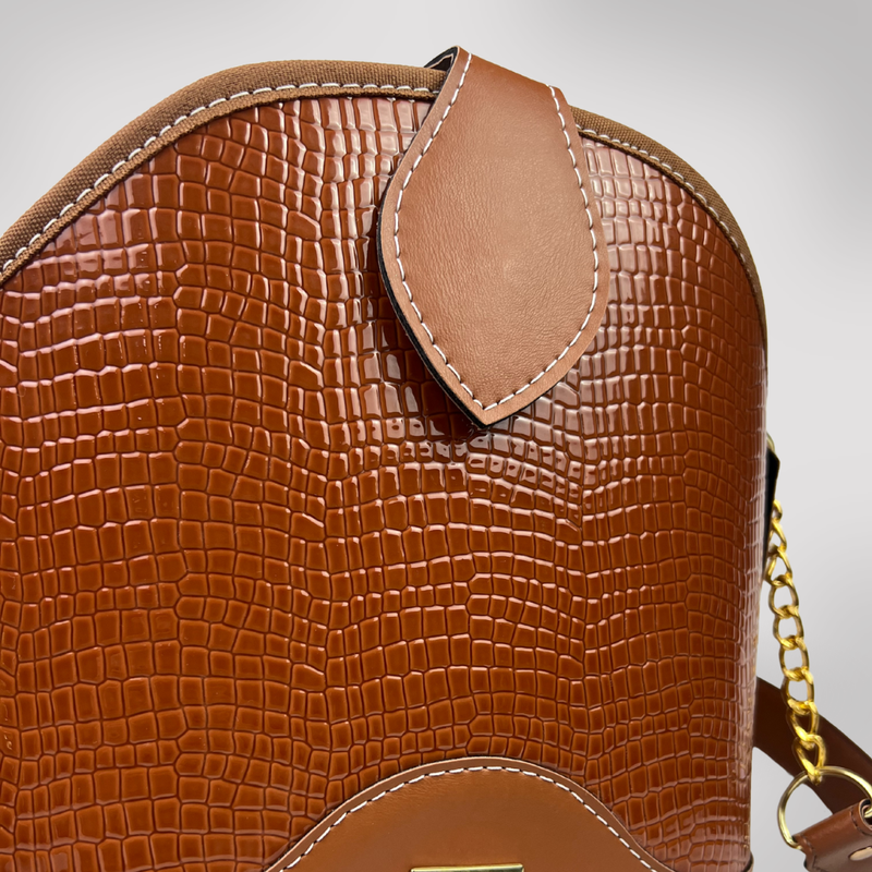 Kit Mateira Completo 5 Peças Couro Texturizado - Caramelo Premium