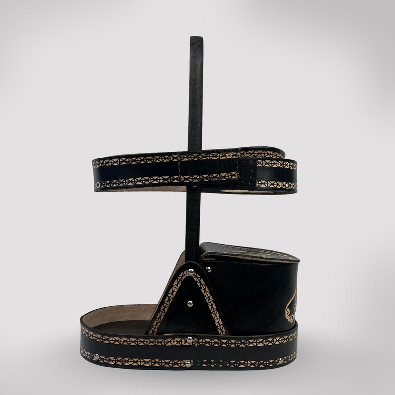 Kit Mateira Elegante 4 Peças Preto com Cuia de Porongo - Detalhes Dourados