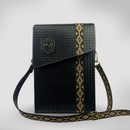 Kit Mateira Premium 6 Peças Preto Trançado - Faixa Geométrica Dourada