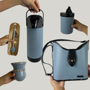 Kit Chimarrão Azul Acinzentado Premium 6 Peças Completo - Térmica 1L