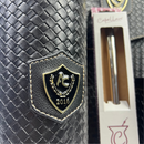 Kit Mateira Premium 6 Peças Preto Trançado - Faixa Geométrica Dourada