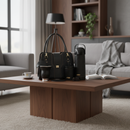 Kit Chimarrão Preto Elegante Premium 6 Peças - Térmica 1L