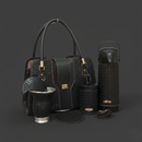 Kit Chimarrão Preto Elegante Premium 6 Peças - Térmica 1L