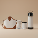 Kit Chimarrão Branca Campeira Premium 6 Peças - Térmica 1L Termolar