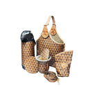 Kit Chimarrão Estampa Geométrica Premium 6 Peças - Térmica 1L